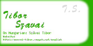 tibor szavai business card